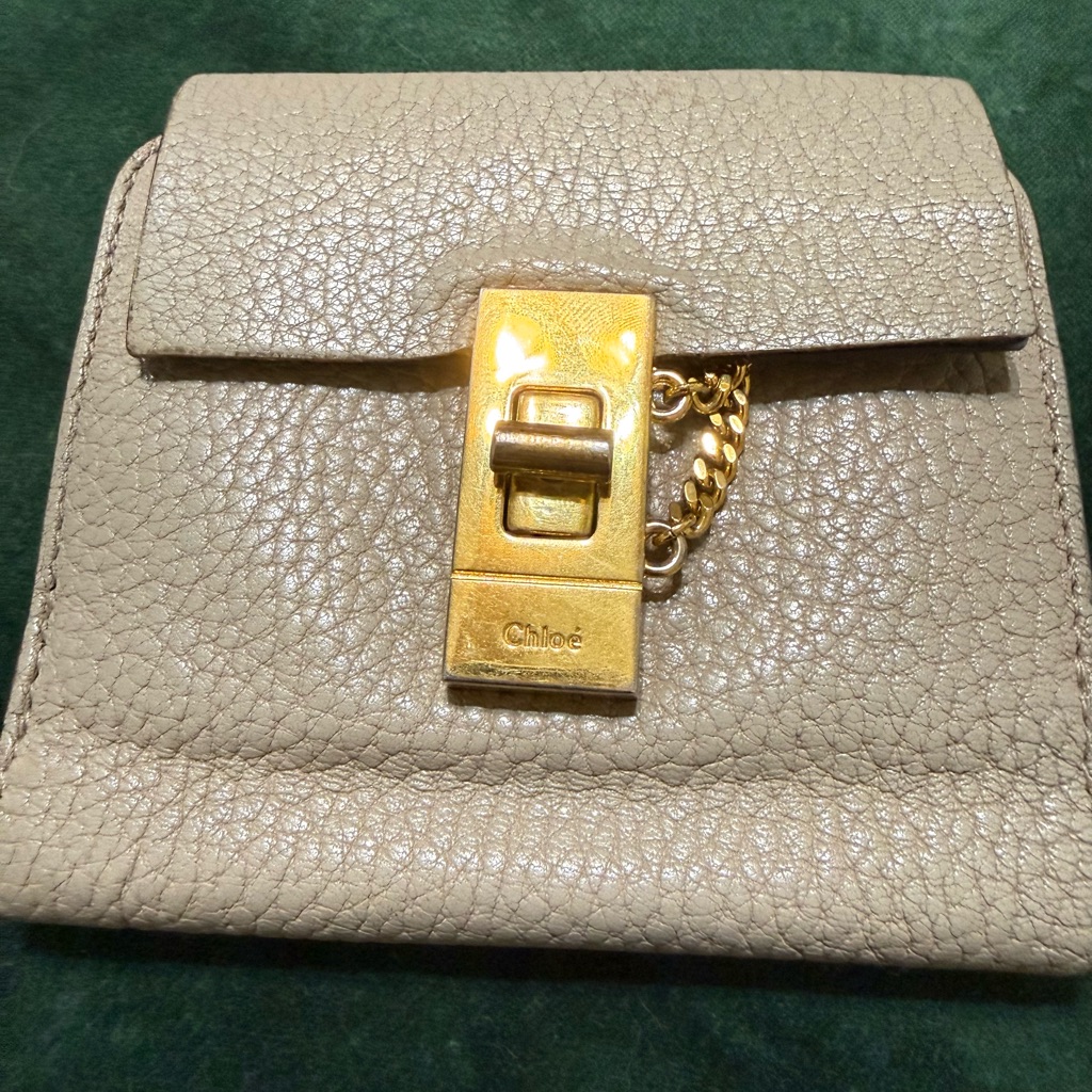 Authentic (With Auth Card) Chlo Gray Pebbled Textured Wallet - Y2k - Vintage